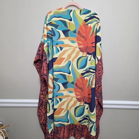 Soft Surroundings Multicolor Abstract Boho Kimono One Size - Picture 5 of 6